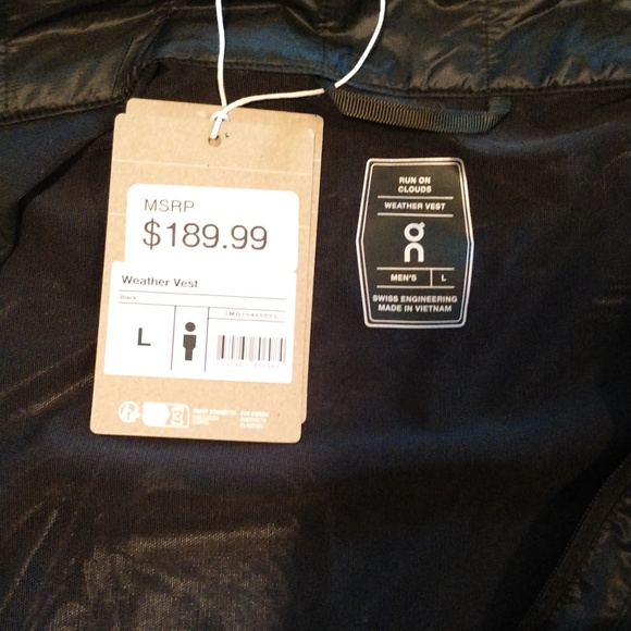 Run On Clouds Mens Weather Vest New - Picture 4 of 4